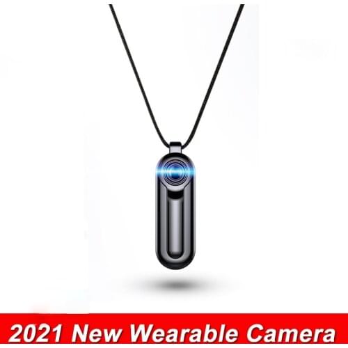 2021 New HD 1080P Wearable Necklace Pendant Mini Nanny Camera Cam Audio Machine Sports DV DVR Clip Body Camera