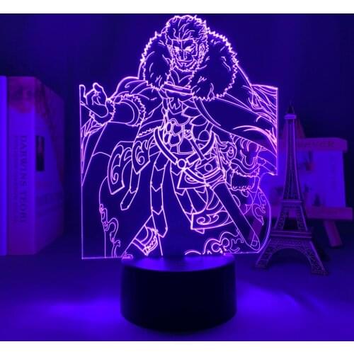 Anime 3d Light Fate Iskandar for Bedroom Decor Birthday Gift Manga Fate Iskandar Led Night Lamp