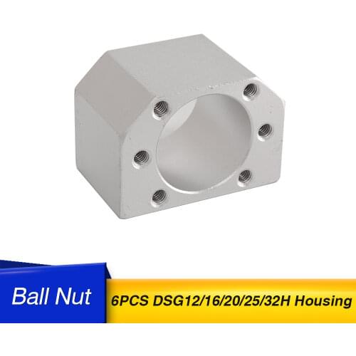 6pcs for 3d DSG20/25/32 ball nut housing for DSG16H ball screw SFU1204 SFU2005 CNC