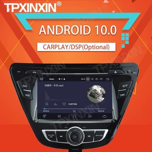 4+64G For Hyundai ELANTRA 2014 Android10.0 Car Stereo Tape Recorder Multimedia video player GPS Navigation HeadUnit