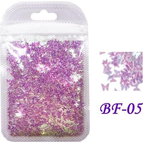 Rainbow Color Butterfly Glitter Shiny Translucent Nail Art Sequins Decoration Slicing Accessory Tool For Spring Nail Design