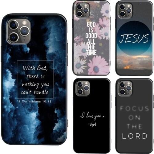 Bible Jesus Christ Christian Quotes Phone Case For iPhone 11 12 Pro Max mini X XR XS Max 6S 8 7 Plus SE 2020 Back Cover