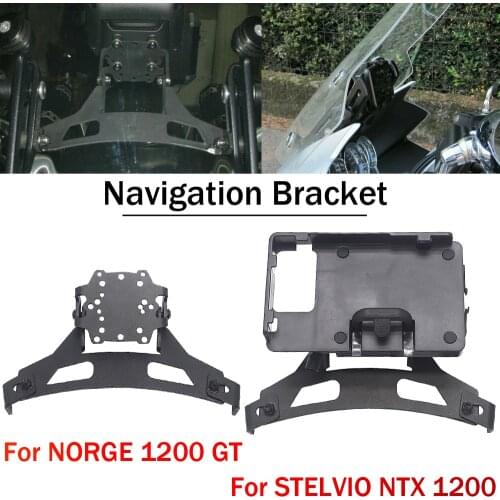 Motorcycle Accessories Stand Holder Phone Mobile Phone GPS Navigation Plate Bracket FOR GUZZI NORGE 1200 GT STELVIO NTX 1200