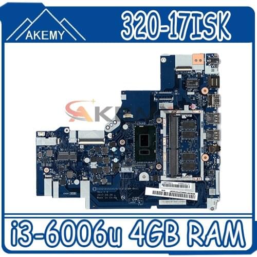 For Lenovo 320-15isk 320-17ISK Laptop Motherboard With i3-6006u CPU 4GB RAM DDR4 5B20N86787 DG721 NM-B241 100% Tested Fast Ship