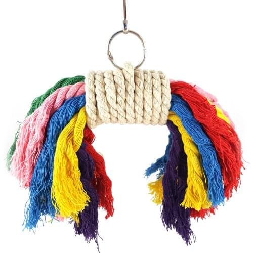 Parrot cotton string bite toy toy bird Cotton string strings