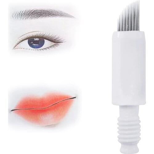 Makeup Tattoo Oxygen Needles 4 Rows Eyebrow Lip Eyeliner Permanent Makeup Microblading for Tattoo Manual Pen Ink Tattoo Supply