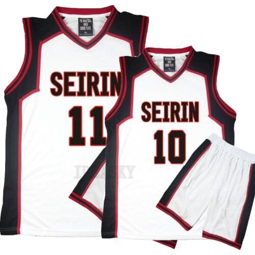 Kuroko no Basket Basuke Cosplay Uniform SEIRIN Basketball Jersey Number 10 11 Kagami Taiga Sportswear T Shirt Shorts Costume Set