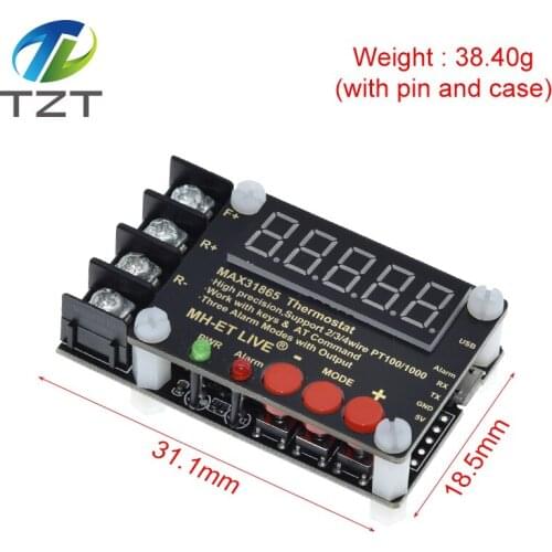 MAX31865 high precision isolated temperature collector module PT100 serial port output upper computer software debugging