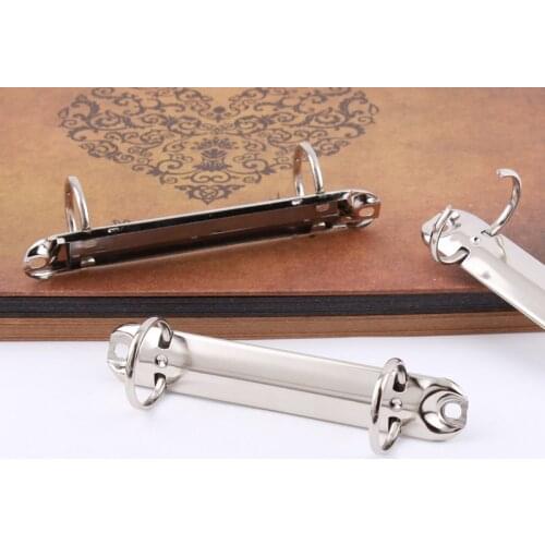 A7 2 Rings Metal Binders Gold Sliver File Folder Spiral Binding Clips For Scrapbook Album 2-Hole Notebook Binder Office Supplies