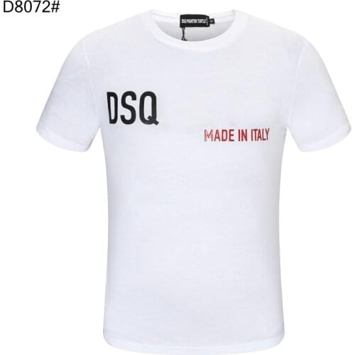 DSQ PHANTOM TURTLE Mens Short Sleeve Logo Series Graphic T-Shirt Men Fashion Print Cotton Tees Breathable Quality Tops D80721
