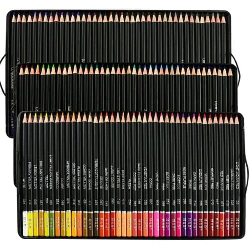 120 Colors Professional Oil Color Pencils Set Sketch Pencil Non-Toxic Wood Soft Bright Color Pencil Artist Paint School Supply