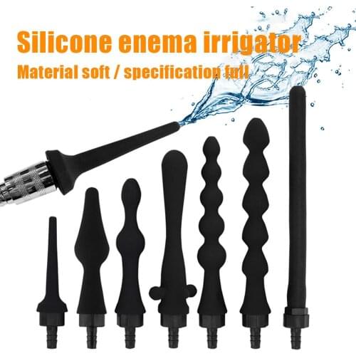 New Style Shower Enema Anal Cleaning Anus Vaginal Cleaner Douche Silicone Nozzle Toilet Bidet Shower Tip Portable Bidet sprayer