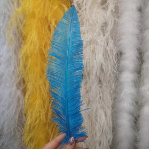 Wholesale 100pcs Beautiful Deep Sky Blue Natural Ostrich Feathers 20-22 inch/50-55 cm For DIY Jewelry Craft Making Decoration
