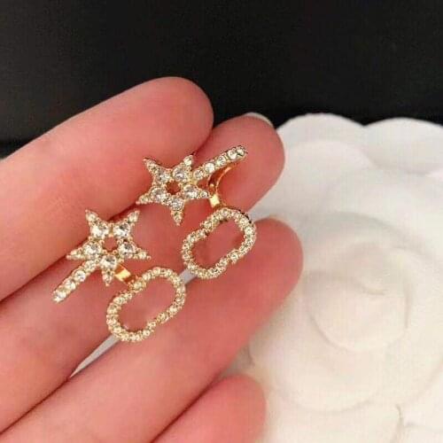 High-quality premium letter star earrings