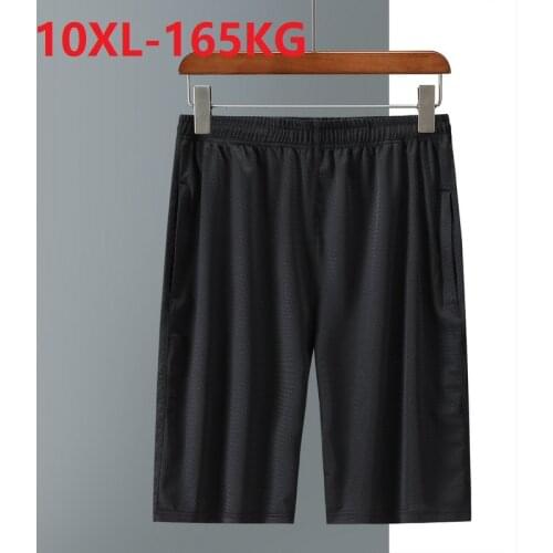 High quality summer men hole shorts Breathable loose sports shorts plus size 8XL 9XL 10XL elasticity Stretch shorts 66 68 70 72
