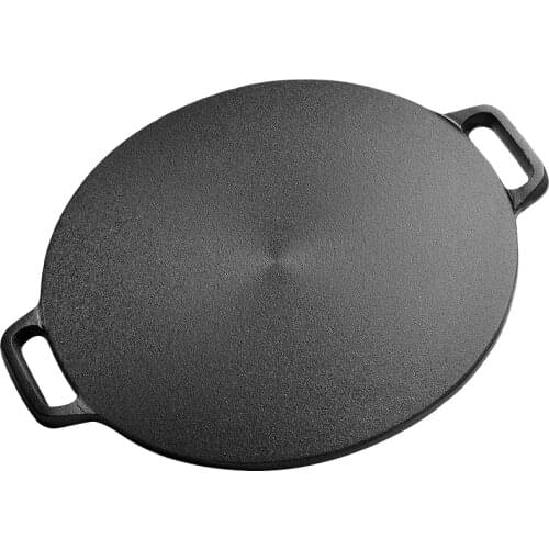 28/30/32/34/37cm Thick Cast Iron Pan Pancake Pan Uncoated Non-stick Pots and Pans Healthy Pig Iron Frying Pan Household Skillet