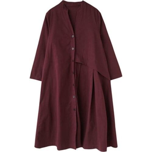 Spring Autumn New Arrivals Womens Windbreaker Vintage Casual Female Long Outerwear Loose Large Size Middle Lady Long Coats