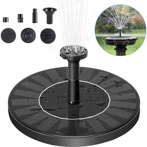 1.4W Solar Power Water Fountain Pump Round Bird Bath Floating Fountain Water Pump For Pond Pool Garden Decoration