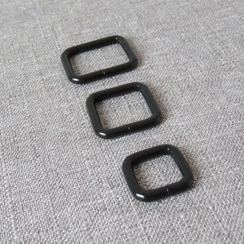 50pcs 15mm 20mm 25mm webbing metal belt buckle square straps buckle for bag backpack handbag accessory dog pet lead leash buckle