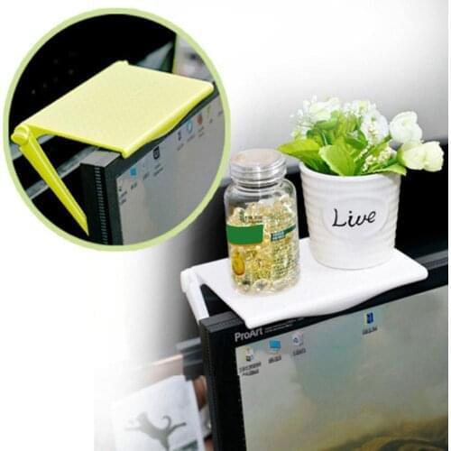 1Pc Office Storage Rack Clip Computer Screen Table Desk Accessories Organizer for Cosmetics Shelf Home Office Organizer