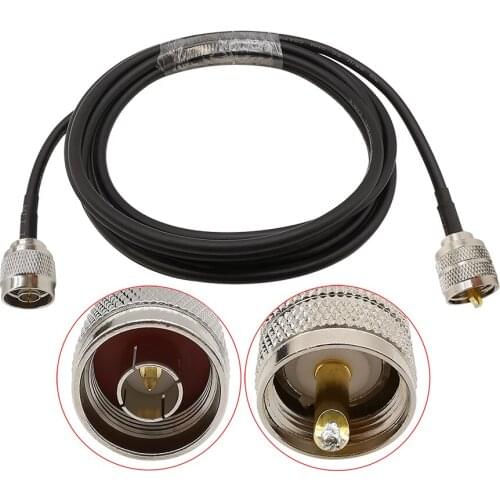 1Piece UHF PL259 PL-259 Male to N Male Plug Connector RF Coaxial Coax RG58 Cable Antenna Extension Pigtail Wire 1M-20Meters