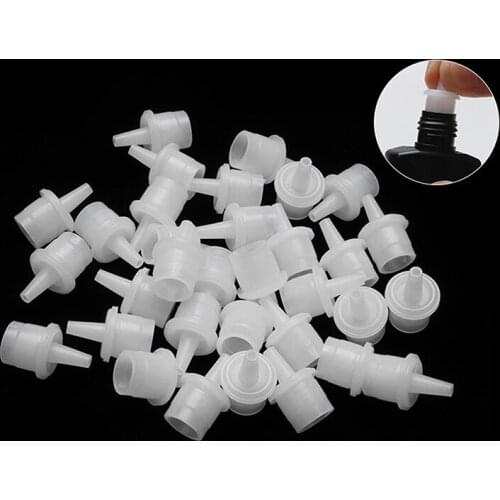 100pcs Eyelash Extensions Glue Bottle Stopper Eyelash Growth Liquid Container Sealing Replacement Head Special Plug
