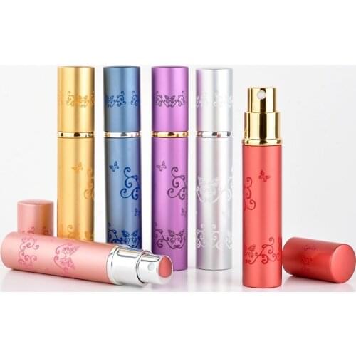 12x8ML mini empty glass bottle Alumina portable travel refillable perfume atomizer bottles spray perfumes bottle