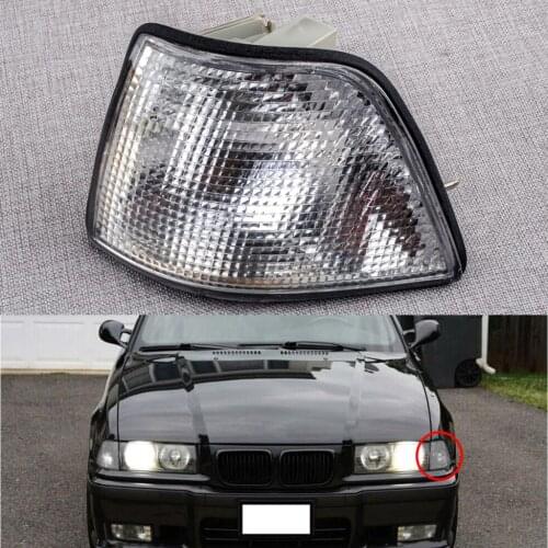 63138353279 Car Clear Left Turn Light Housing Corner Lens Signal Parking Lamp Shell Fit for BMW E36 318i 328i 320i 325i M3 4DOOR