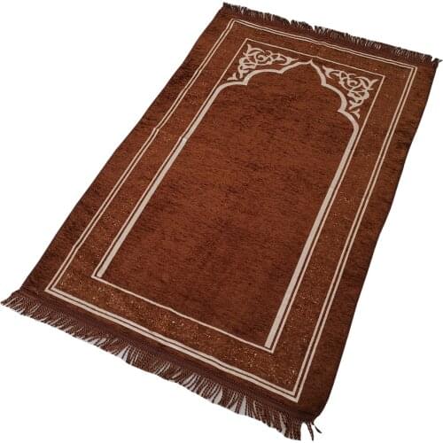 Free Shipping 2020 New Fashion Prayer Mat Muslim Hajj Gift Rug JanaMaz Sajadah Islamic Carpet 70×110CM