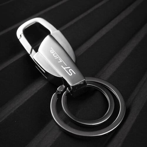 Car Accessories Fashion Keychain Loops Trouser Buckle Key Ring Waist Belt Clip Metal Car Keychain for Ford Focus Vignale stline