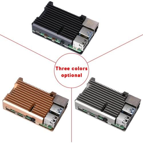 Raspberry Pi 4 Case Aluminum Alloy Case Metal Shell Enclosure Cover Box Heat Dissipation Heat Sink For Raspberry Pi 4B