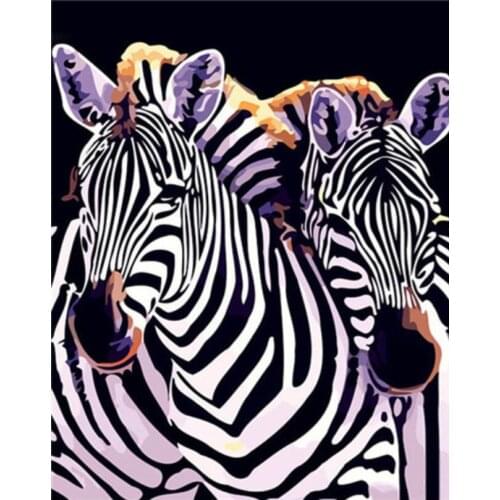 Diy Animals Diamond Painting Kits Zebra Family Mosaic Embroidery Picture Crystal Rhinestones Stickers Decal Wall Art Craft Gift