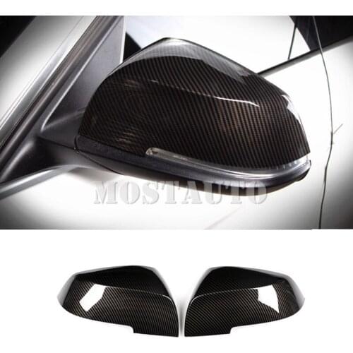 For BMW 1 Series F20 F21 Carbon Fiber Style Rearview Mirror Trim Cover 2012-2018 2pcs Car Accessories Interior Car Decor