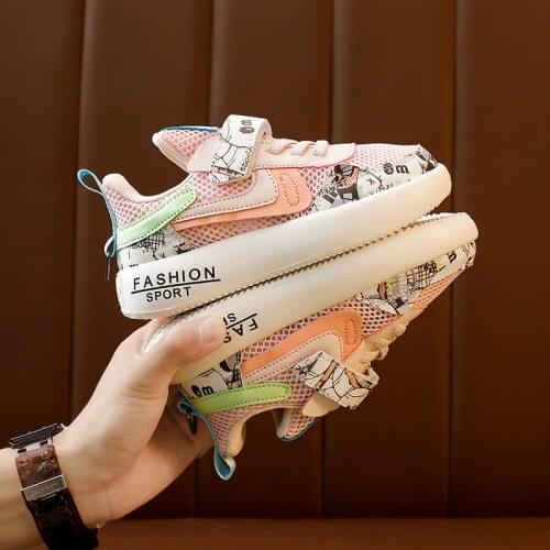 Breathable Kids Tenis Sneakers Children Running Shoes Fashion Lightweight Boys Sneakers 2021 New Casual Walking Shoes for Girls