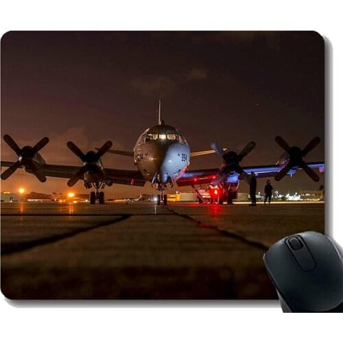 Gaming Mouse Pad,Lockheed P 3 Orion Military Navy Light Night Airplane Mouse Pad for Office Desktop or Gaming Mouse Mat