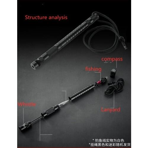 Outdoor multifunctional fishing, whistle, survival equipment, camping survival gadget