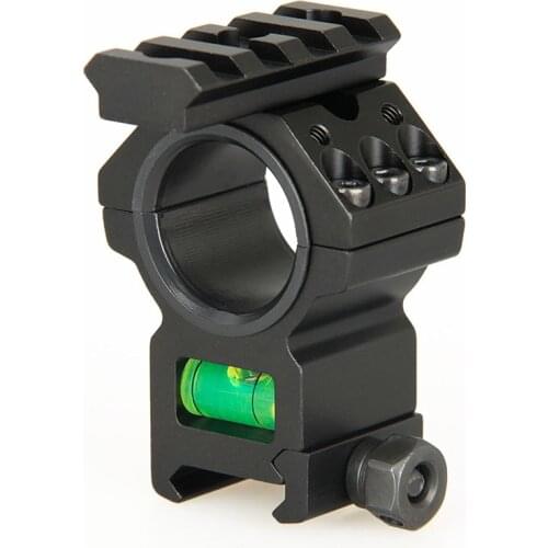 PPT 25.4mm-30mm Ring fits 21.2mm Rail with Bubble Level Black Color Scope Mount gs24-0199
