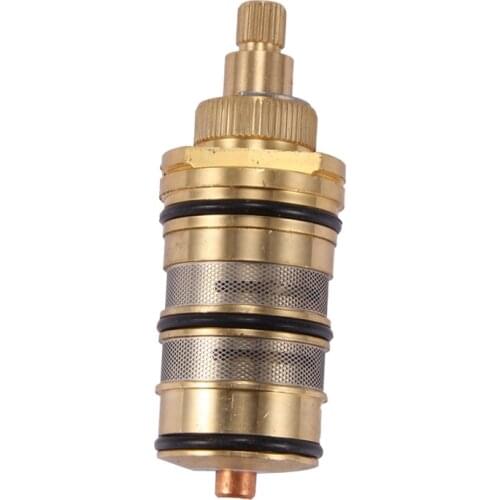 Brass Bath Shower Thermostatic Cartridge&Handle for Mixing Valve Mixer Shower Bar Mixer Tap Shower Mixing Valve Cartridge