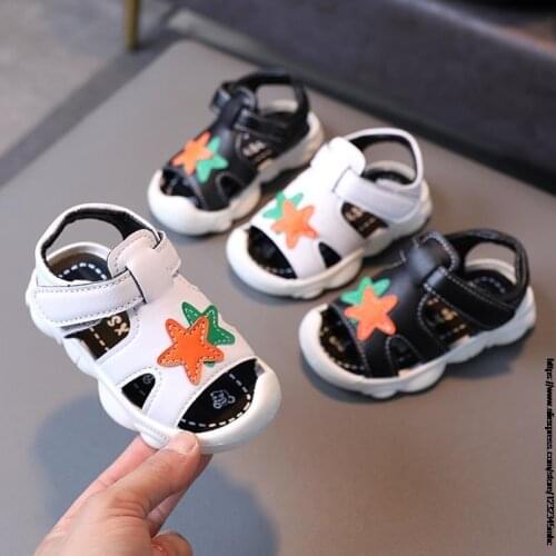 Summer leather baby sandals for girls boys children shoes soft bottom leather little kids sandals toddler shoes