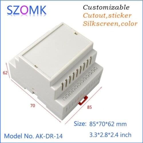 Mounting box abs enclosures for electronics (4 pcs) 85*70*62mm din rail enclosure distribution box instrument enclosure