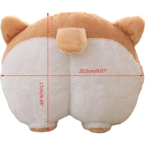 2021 New Universal Cute Soft Corgi Butt Shape Pillows Car Headrest Neck Rest Auto Neck Safety Cushion