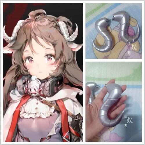 New Arknights Eyjafjalla Cosplay Horns Headwear Props Sheep Horns Halloween Carnival Party Masquerade Cosplay Anime Accessories