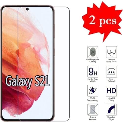 2-1Pcs Glass For Samsung Galaxy S21 SM-G991 Case Front Screen Explosion Proof Protector Film Cover On For Samsung S 21 S21 Glass