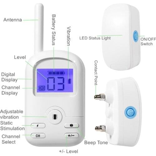 Waterproof Rechargeable Barking Control Collars Electric Dog Training Collar Vibration Collar With LED Display Dog Pets Collars