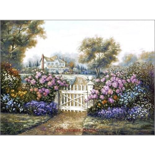 Needlework for embroidery DIY French DMC High Quality - Counted Cross Stitch Kits 14 ct Oil painting - Roses House