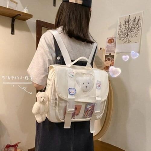Female Clear Ita Bag Backpack Pain Pack Large Display Layer School-Bag Women Backpack Girls school bag ItaBag handbag 2021