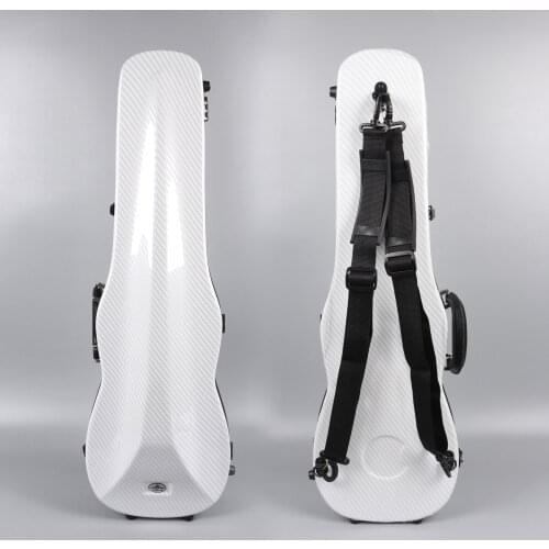 Yinfente White Violin Hard Case 4/4 Carbon Fiber Composite 1.9kg Light Code lock High quality