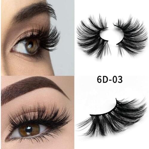 1 Pair Natural False Eyelashes Fake Lashes Long Curl Makeup 6D Mink Lashes Eyelash Extension Wispy Mink Eyelashes Beauty Tools