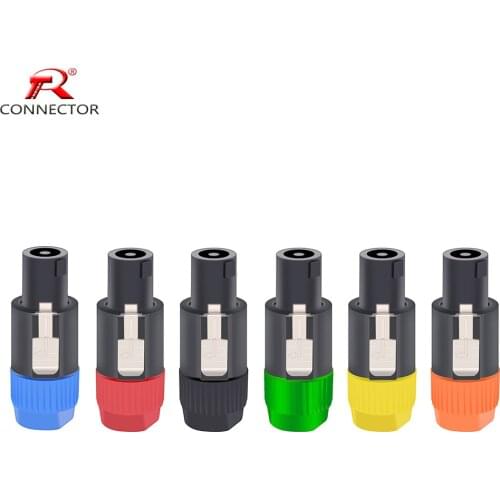 1PC Speak Connectors, NL4FC, 4 Poles, Speaker Male Plug Audio Wire Connector, Blue&Orange color