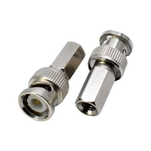 10pcs BNC Male Twist-on RG59 Connector for CCTV Coax Coaxial Security Cameras adaptor